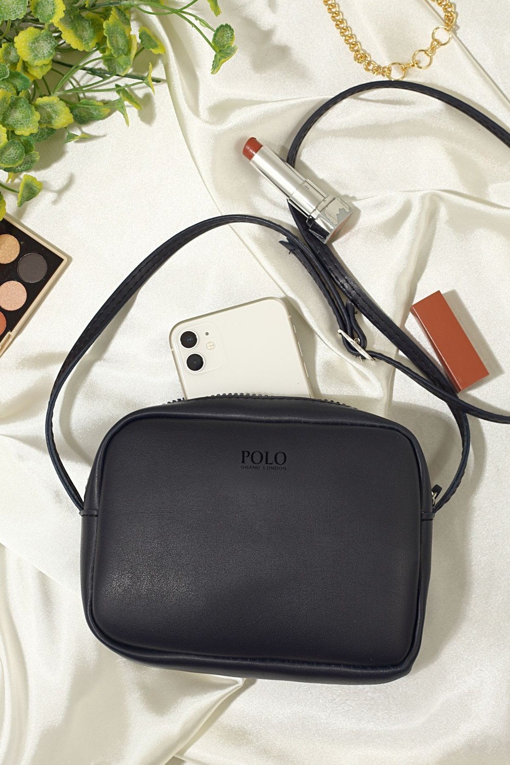 POLOGRAND London Mini Urban Kadın Çapraz Omuz Çantası Suni Deri Su Geçirmez Minimal Tasarım Küçük Boy görsel 2