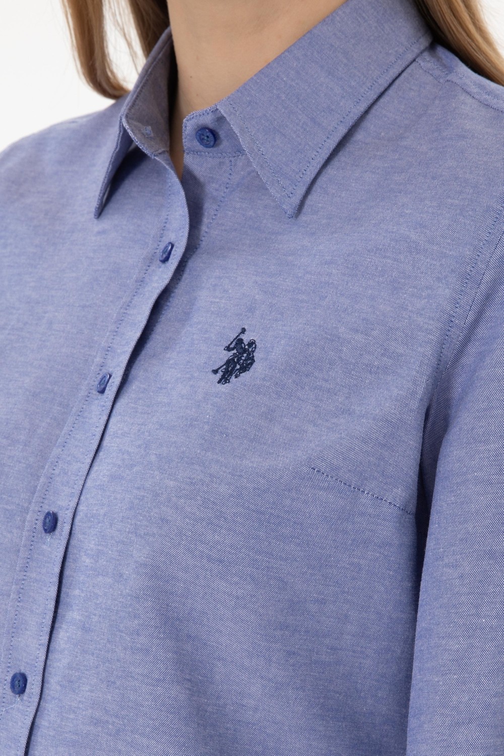 U.S. Polo Assn. Kadın Fuşya Gömlek Basic 50297002-VR023 görsel 7