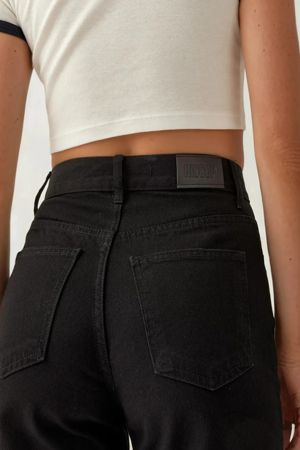 Hiccup Kadınlar Straight Fit Denim Pantolon Siyah görsel 6