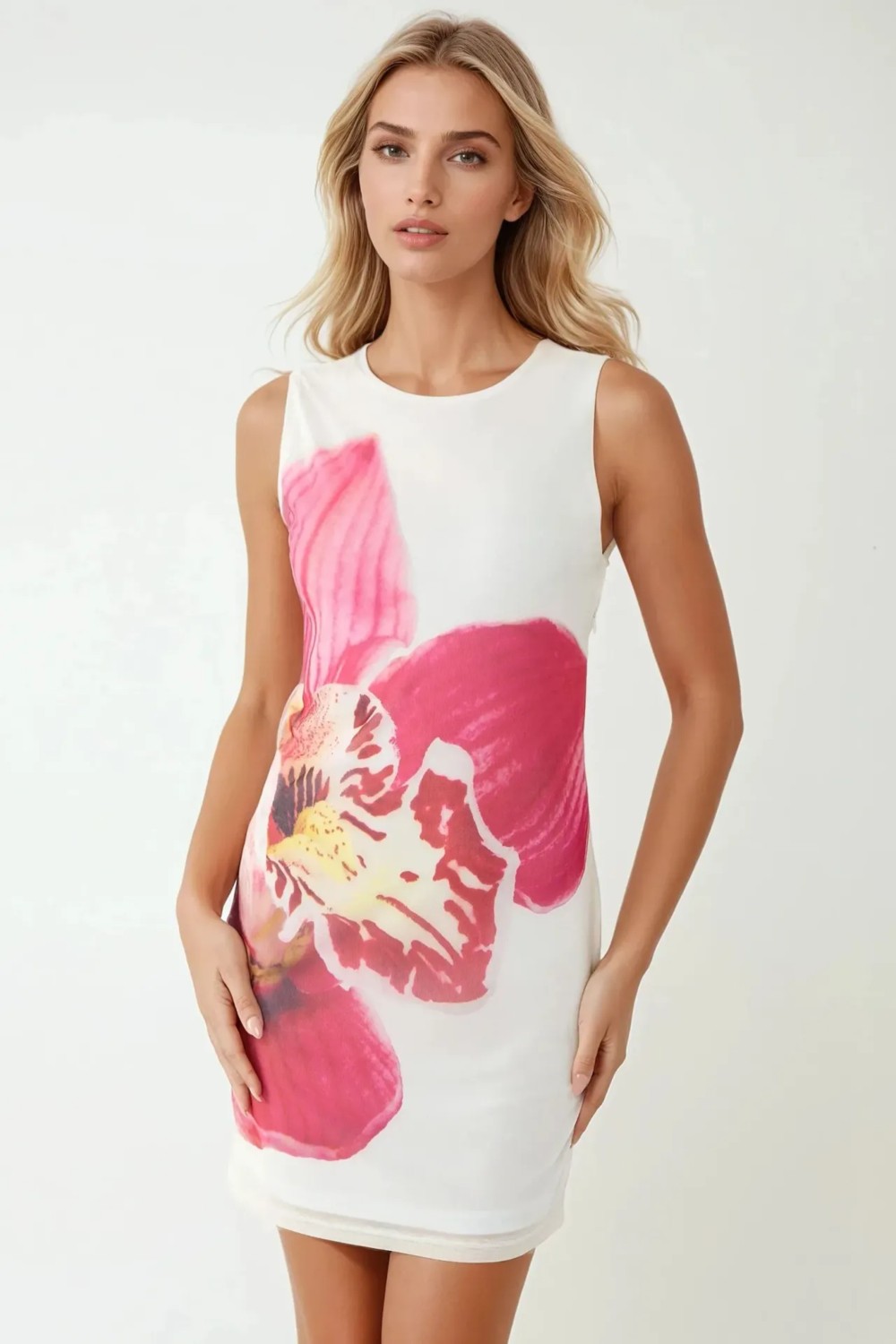 Hiccup Kadınlar Çiçek Desenli Bodycon Mini Elbise Çok Renkli görsel 2