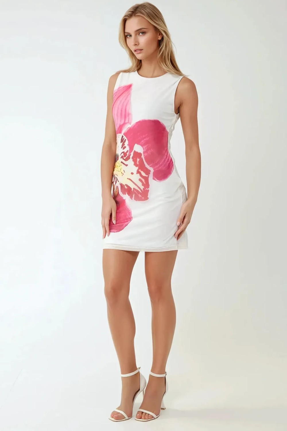 Hiccup Kadınlar Çiçek Desenli Bodycon Mini Elbise Çok Renkli görsel 7