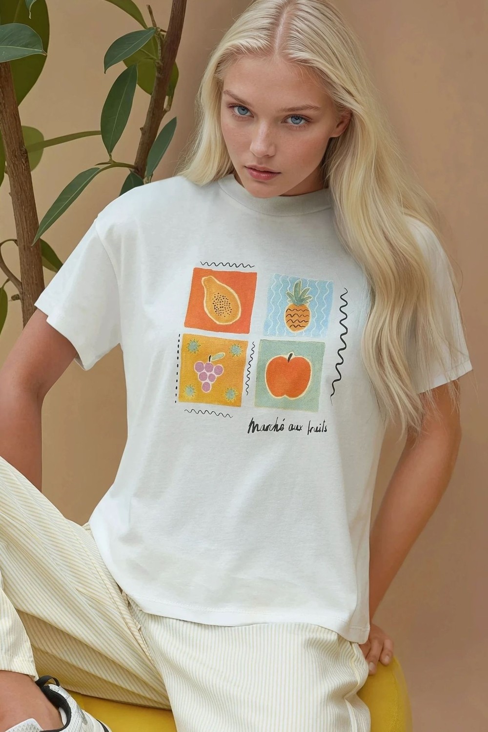 Hiccup Kadınlar Baskı Detaylı Regular Fit Bisiklet Yakalı %100 Pamuklu T-shirt Buz Mavisi