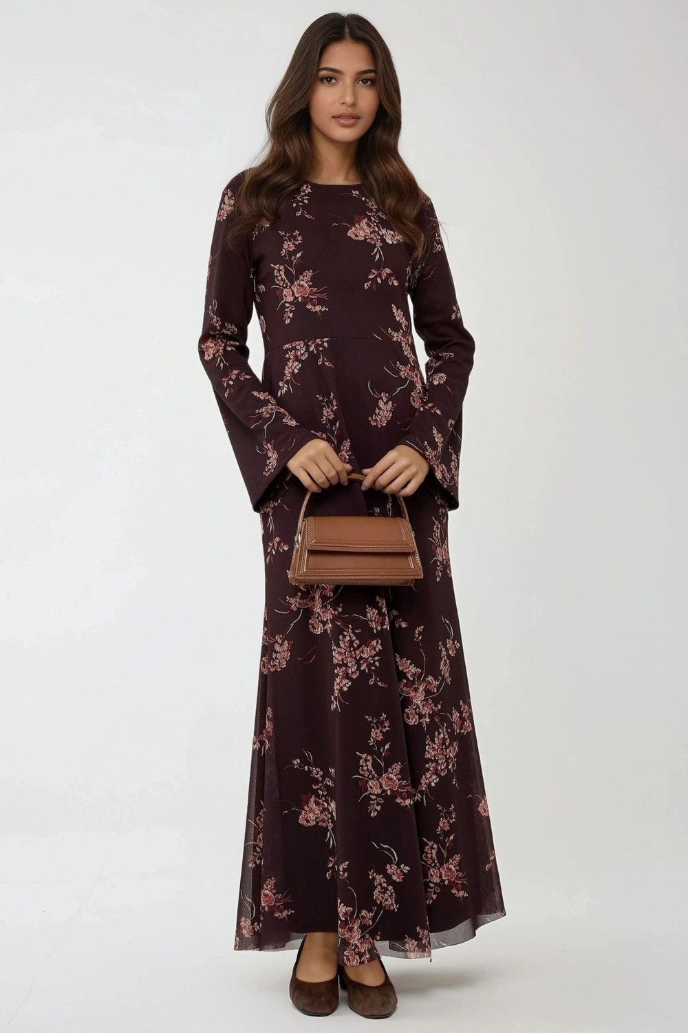 Hiccup Kadınlar Çiçek Desenli Modest Elbise Çok Renkli