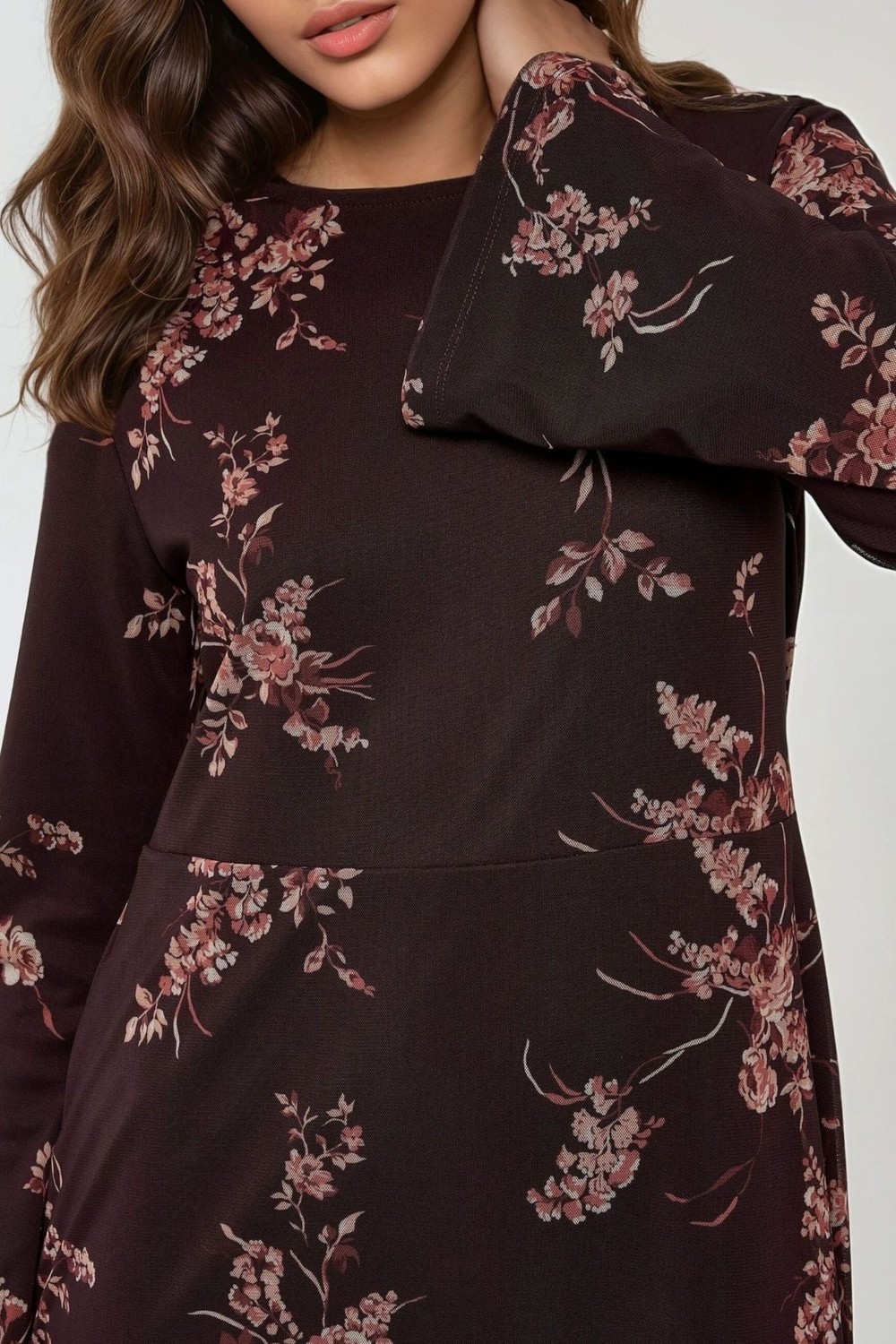 Hiccup Kadınlar Çiçek Desenli Modest Elbise Çok Renkli görsel 3