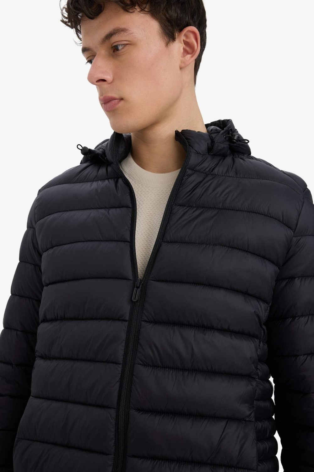 DeFacto Sıcak Tutan Su İtici Slim Fit Mont N4661AZ25AU görsel 4