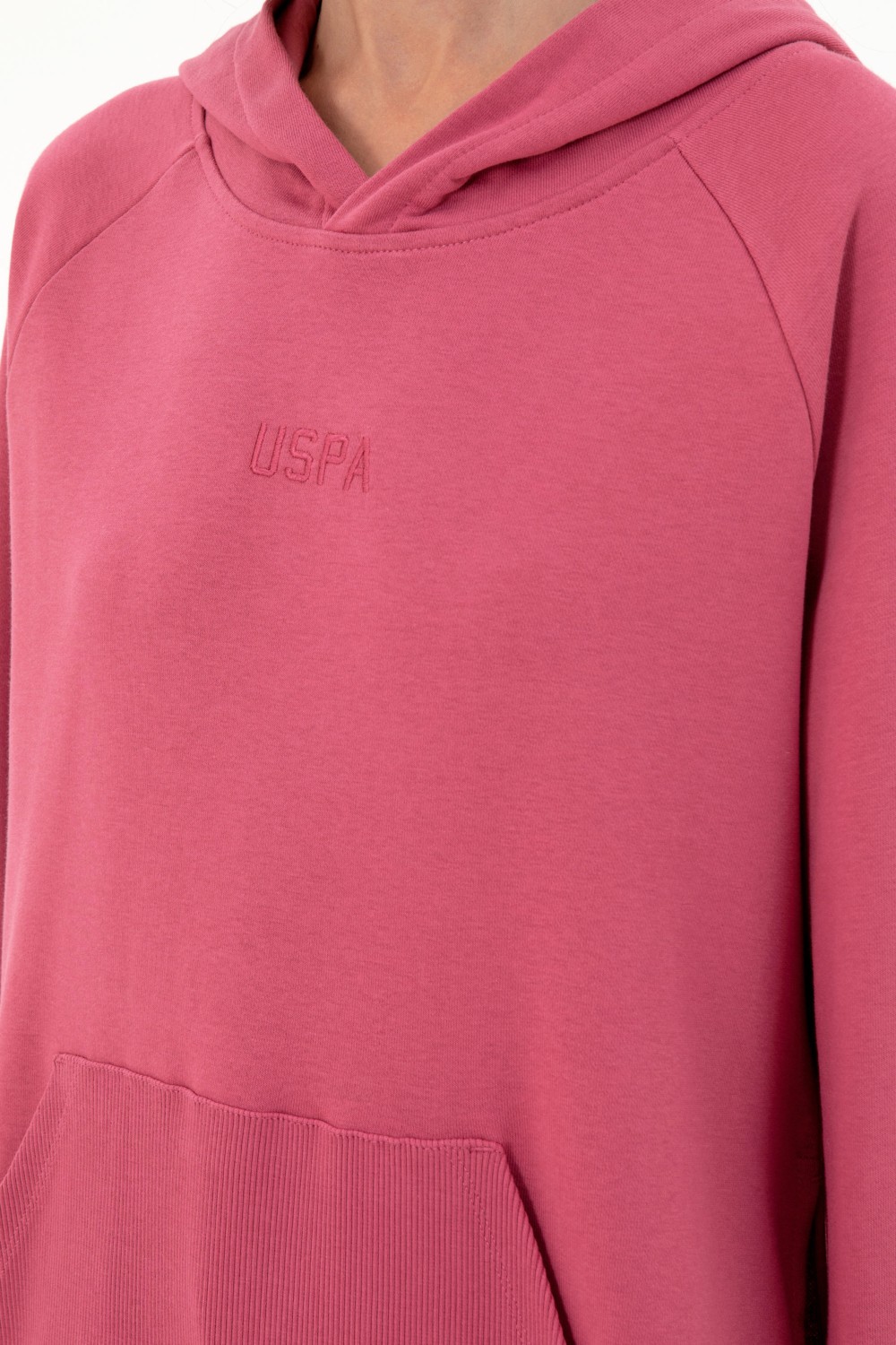 U.S. Polo Assn. Kadın Taş Kapüşonlu Sweatshirt 50296944-VR049 görsel 7