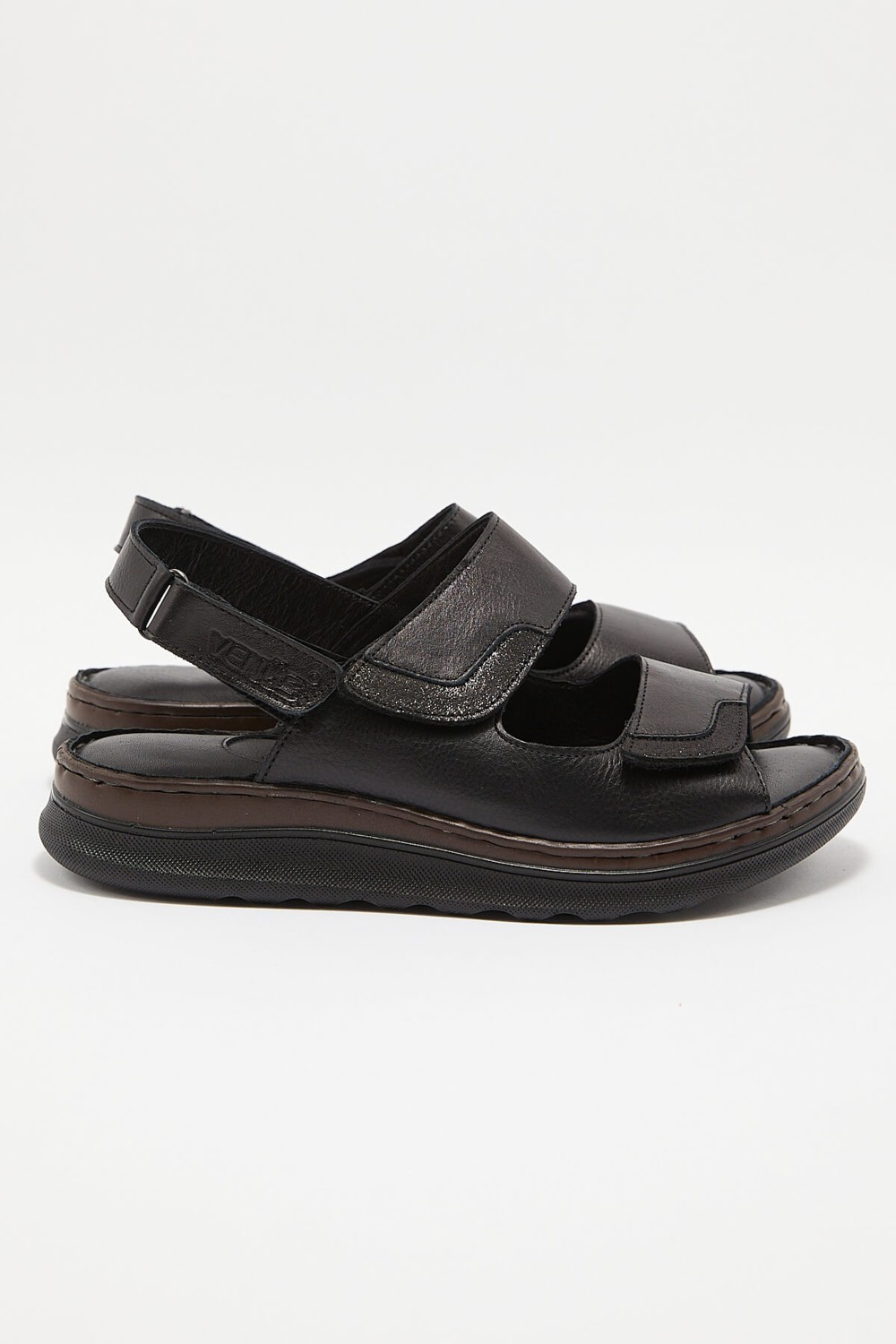 Venüs Kadın Comfort Deri Sandalet Siyah 22981715 görsel 2