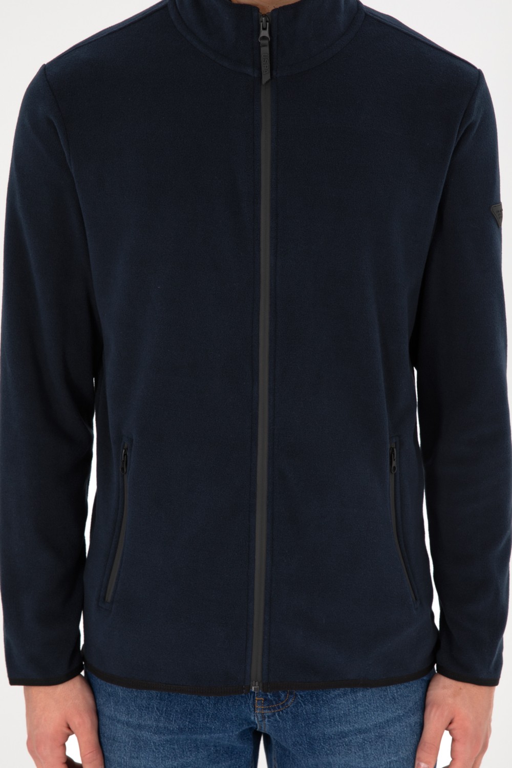 U.S. Polo Assn. Erkek Siyah Basic Polar Hırka 50298066-VR046 görsel 7