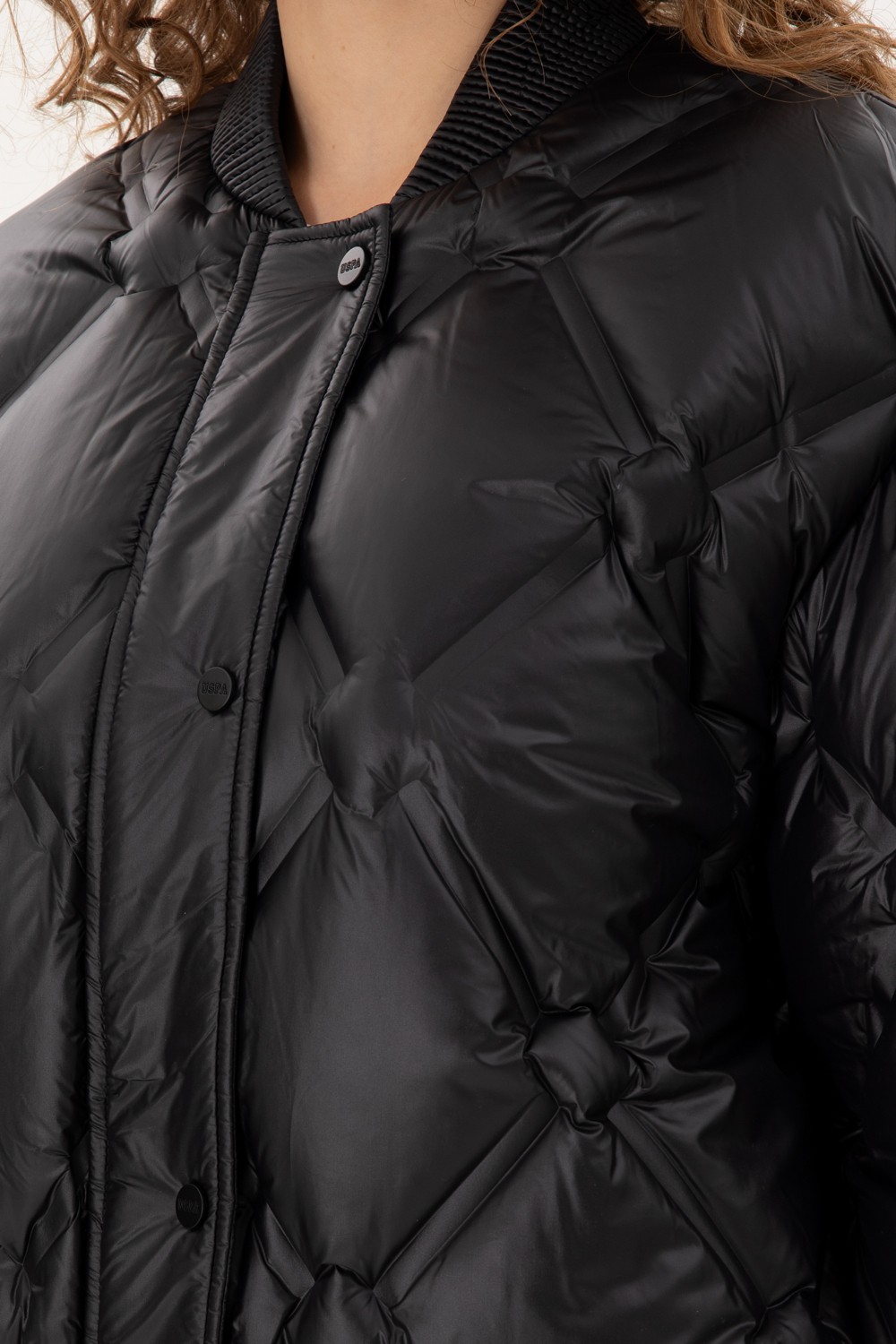 U.S. Polo Assn. Kadın Siyah Mont 50289590-VR046 görsel 7