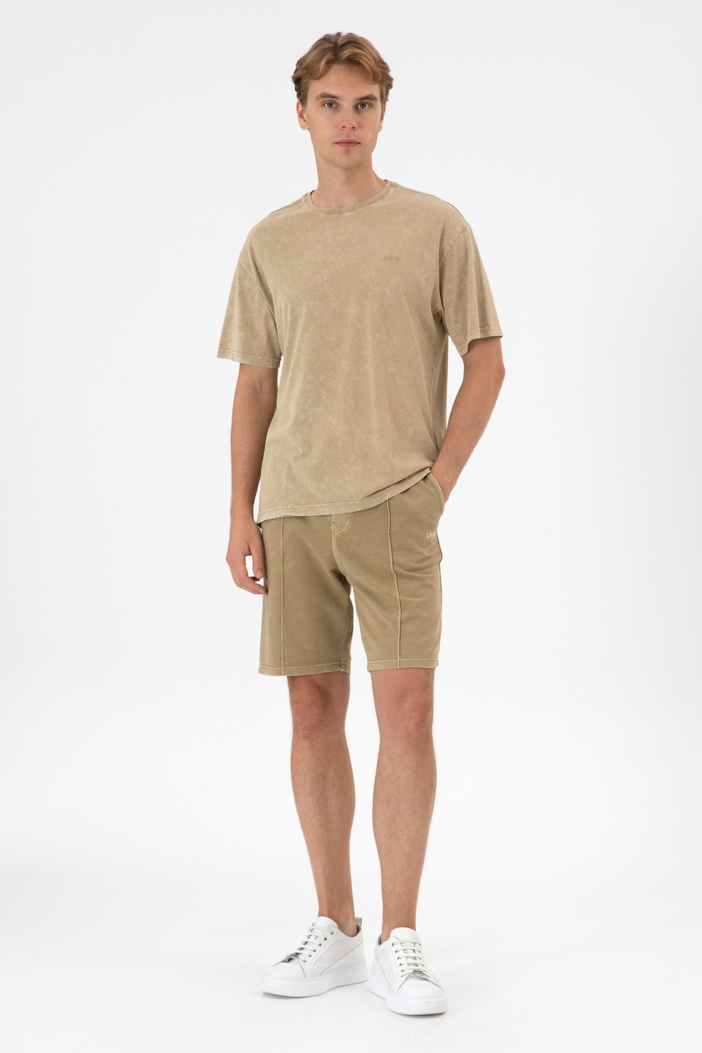 U.S. Polo Assn. Erkek Haki Örme Şort 50306976-VR027