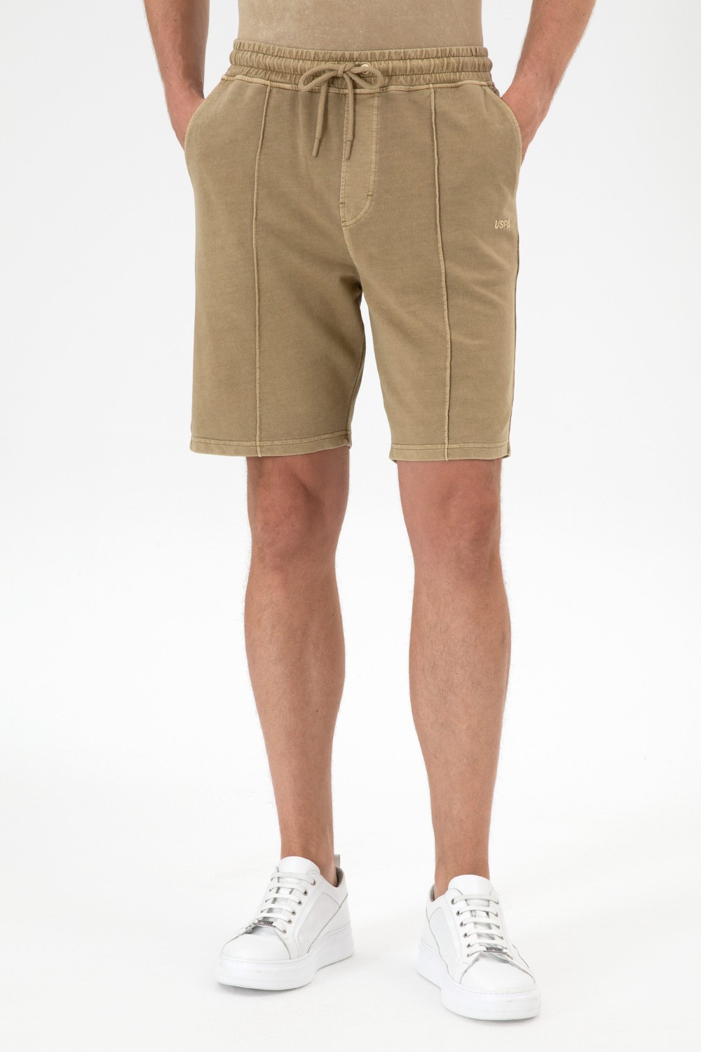 U.S. Polo Assn. Erkek Haki Örme Şort 50306976-VR027 görsel 2
