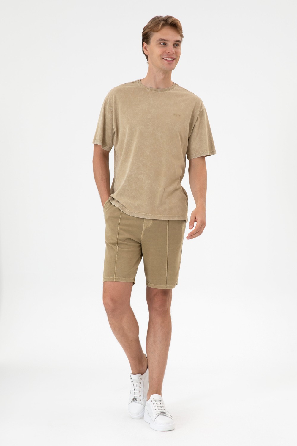U.S. Polo Assn. Erkek Haki Örme Şort 50306976-VR027 görsel 3