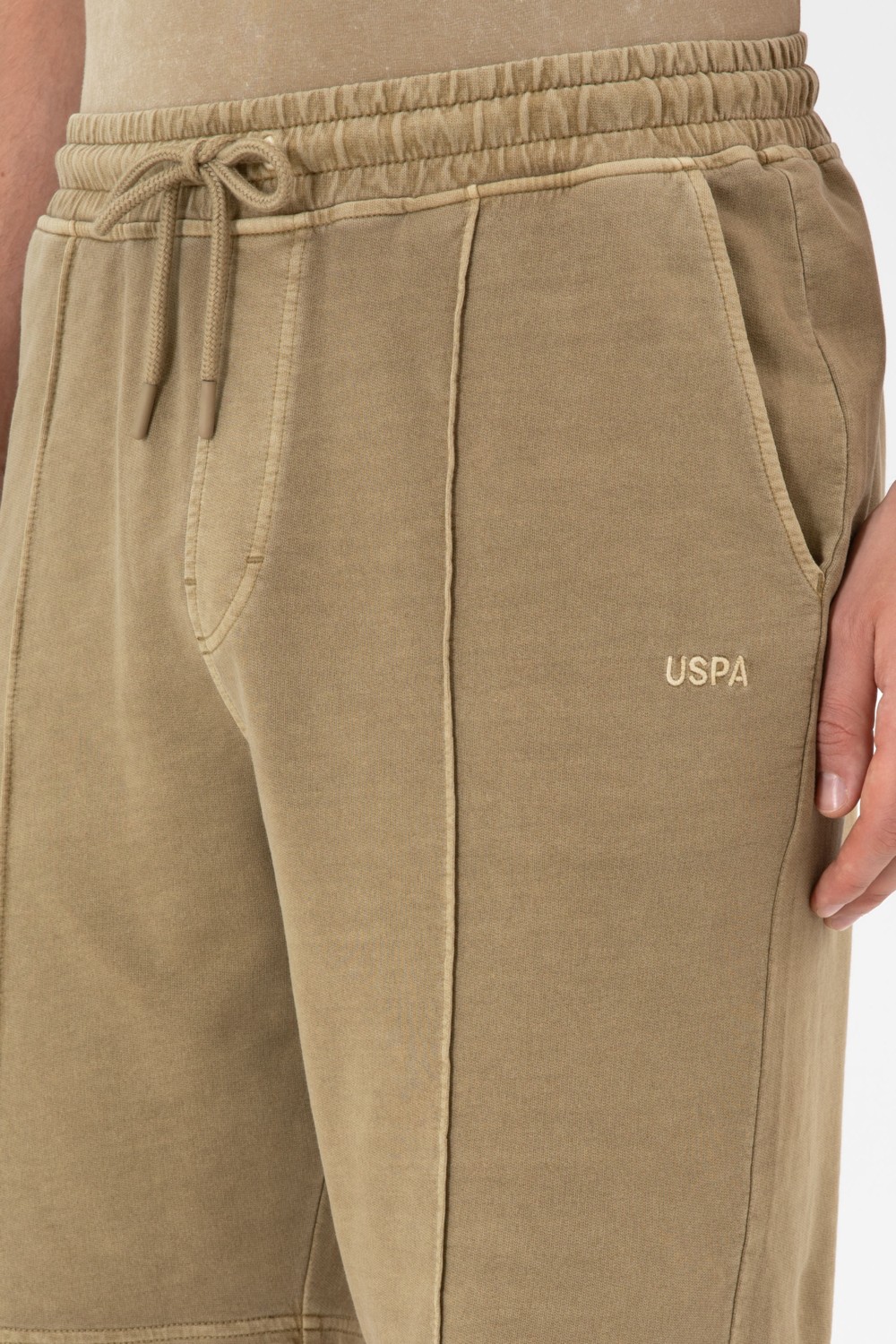 U.S. Polo Assn. Erkek Haki Örme Şort 50306976-VR027 görsel 5
