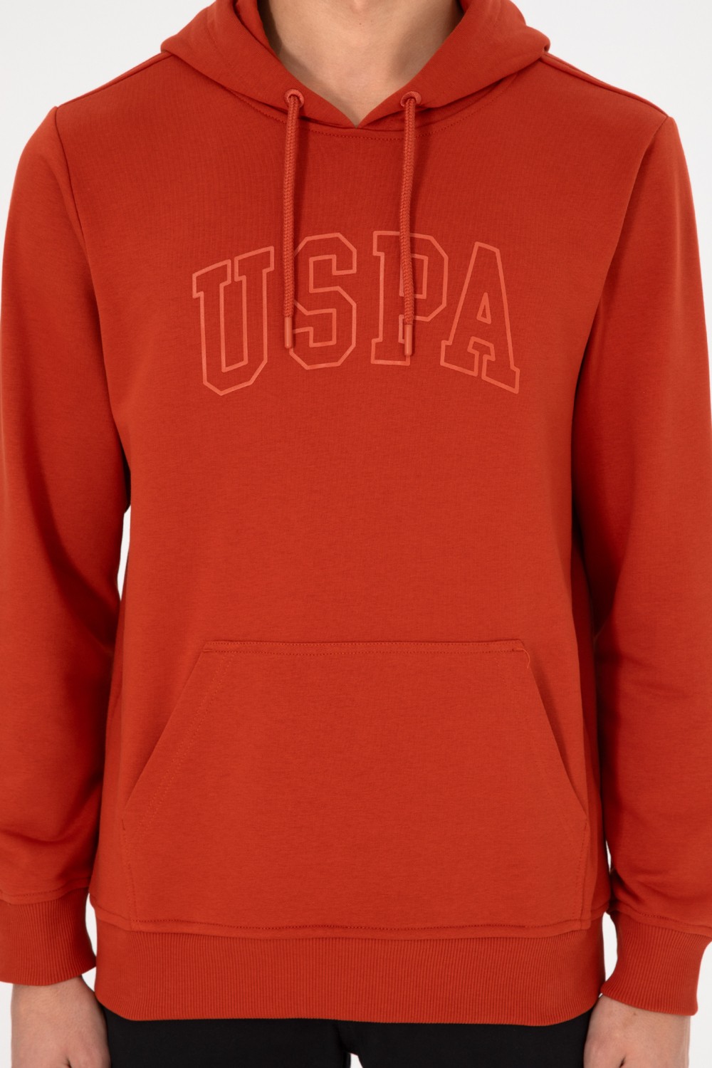 U.S. Polo Assn. Erkek Regular Fit Kapüşonlu Taş Basic Sweatshirt 50295175-VR049 görsel 7