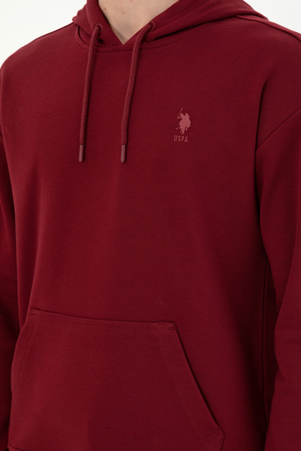 U.S. Polo Assn. Erkek Bordo Basic Sweatshirt 50298271-VR014 görsel 7
