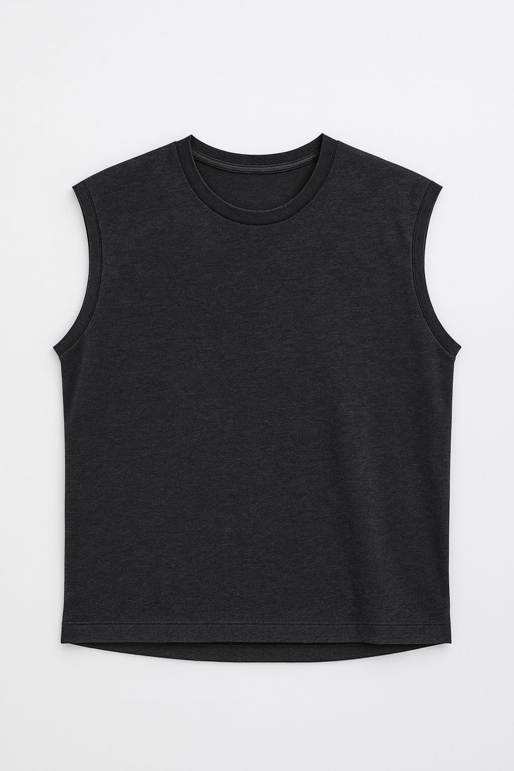 Markapia Man Erkek Bisiklet Yaka Sıfır Kol %100 Pamuk T-Shirt görsel 5