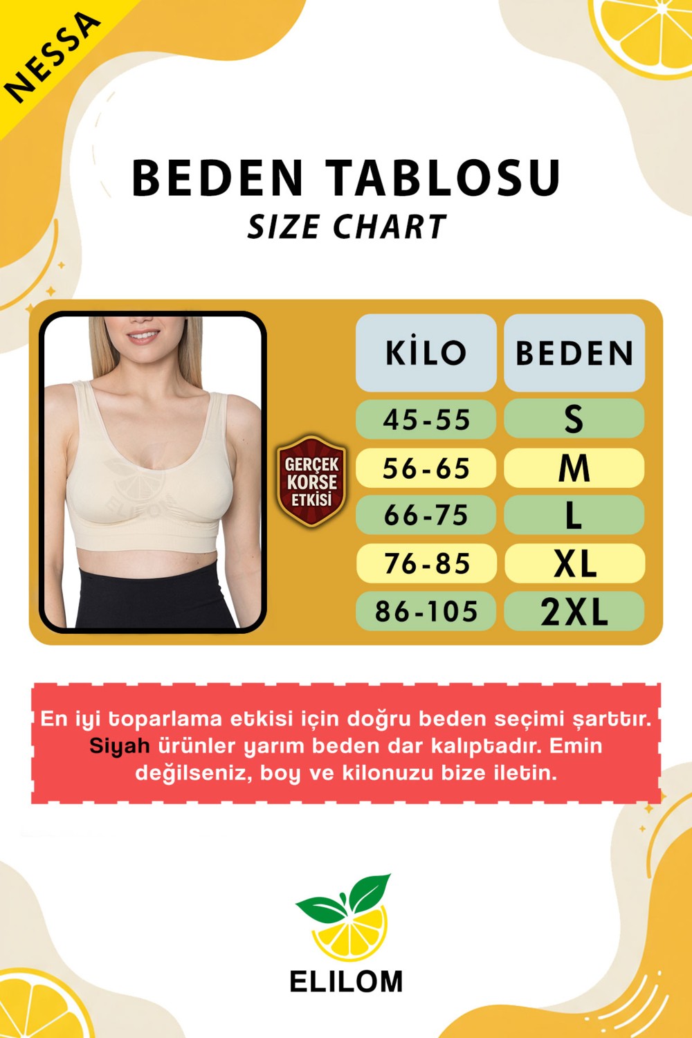 Elilom Göğüs Toparlayıcı Pedli Büstiyer Korse, Sarkma Önleyici Şekillendirici Sütyen ve Kalın Askılı (TEN), NESSA görsel 4