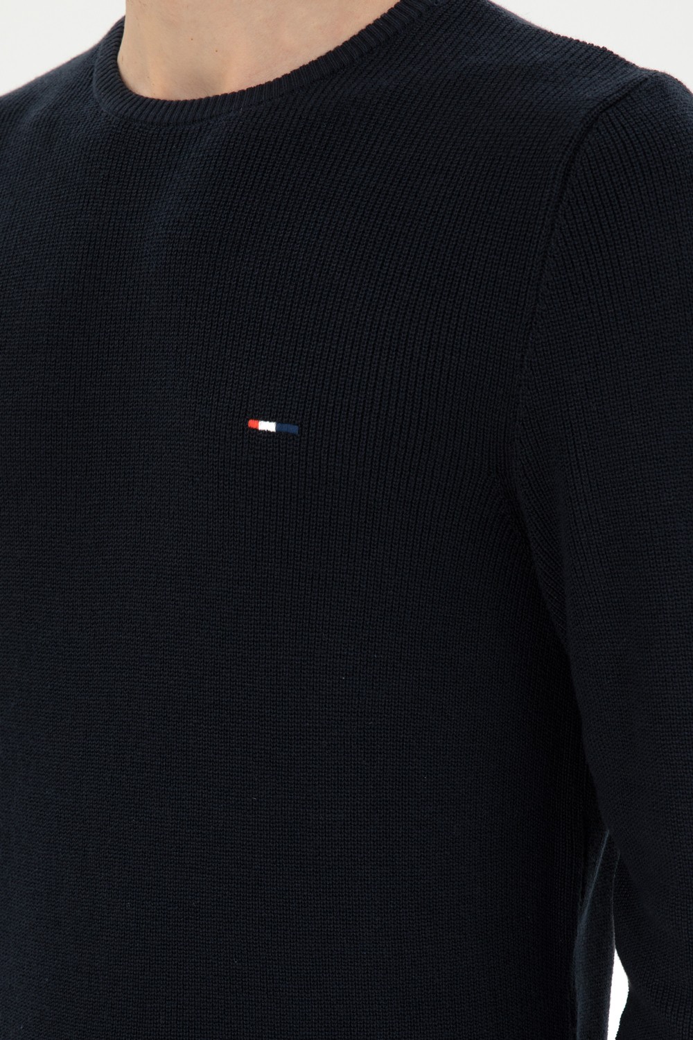 U.S. Polo Assn. Erkek Slim Fit Bisiklet Yaka Siyah Basic Kazak 50298282-VR046 görsel 8