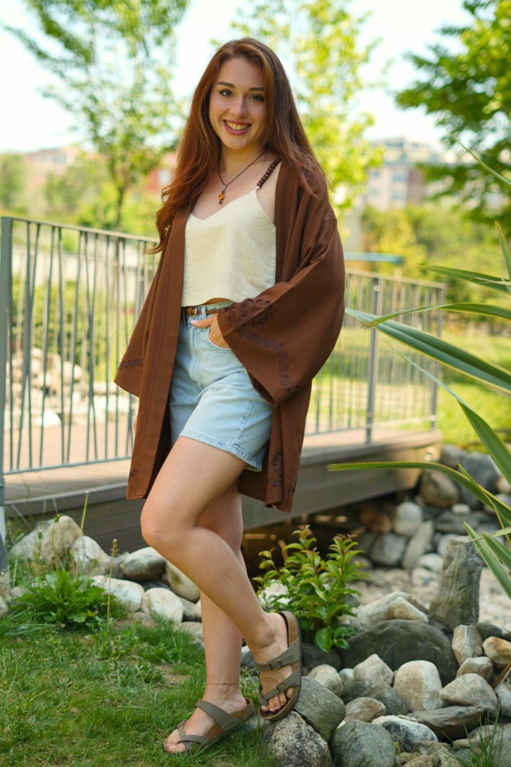 Gleamers Kimono Meline- Nakışlı