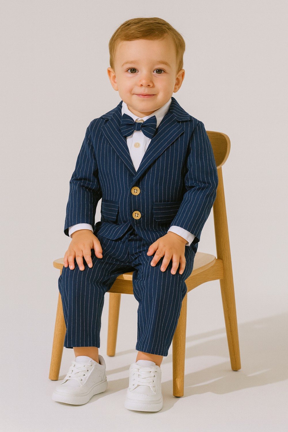 tinytrends Erkek Bebek Exclusive Cut Luxury Zıbınlı Gömlek Ceketli Takım Elbise Özel Gün Düğün Party görsel 6