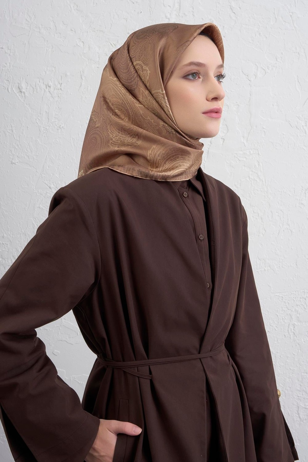 Armine Saf Ipek Sura Eşarp 9428D 38 görsel 2