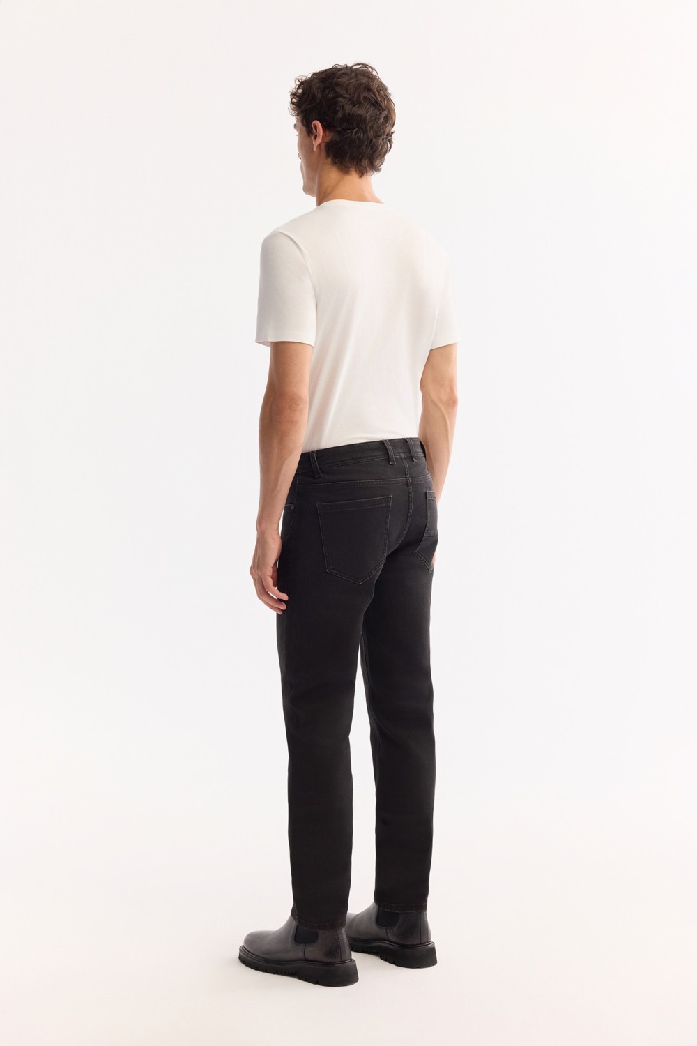 AVVA Erkek Kahverengi Klasik Bel Pamuklu Eskitme Yıkamalı Berlin Slim Fit Jean Pantolon A52Y3501 görsel 6