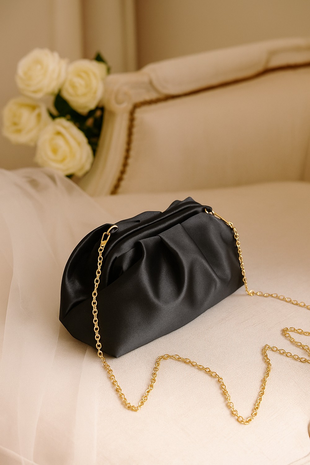 Berlesi Fuşya Kadın Saten Clutch Abiye Çanta