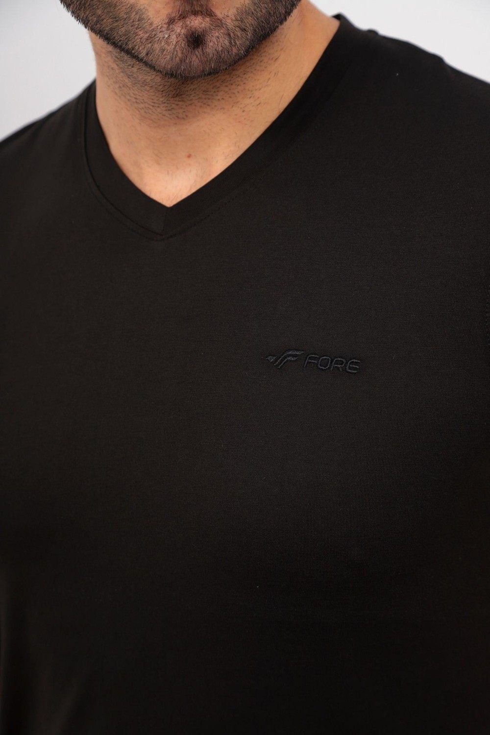 Fore Sport Erkek V Yaka Tshirt Şort Cep Fermuarlı Alt Üst Takım görsel 5