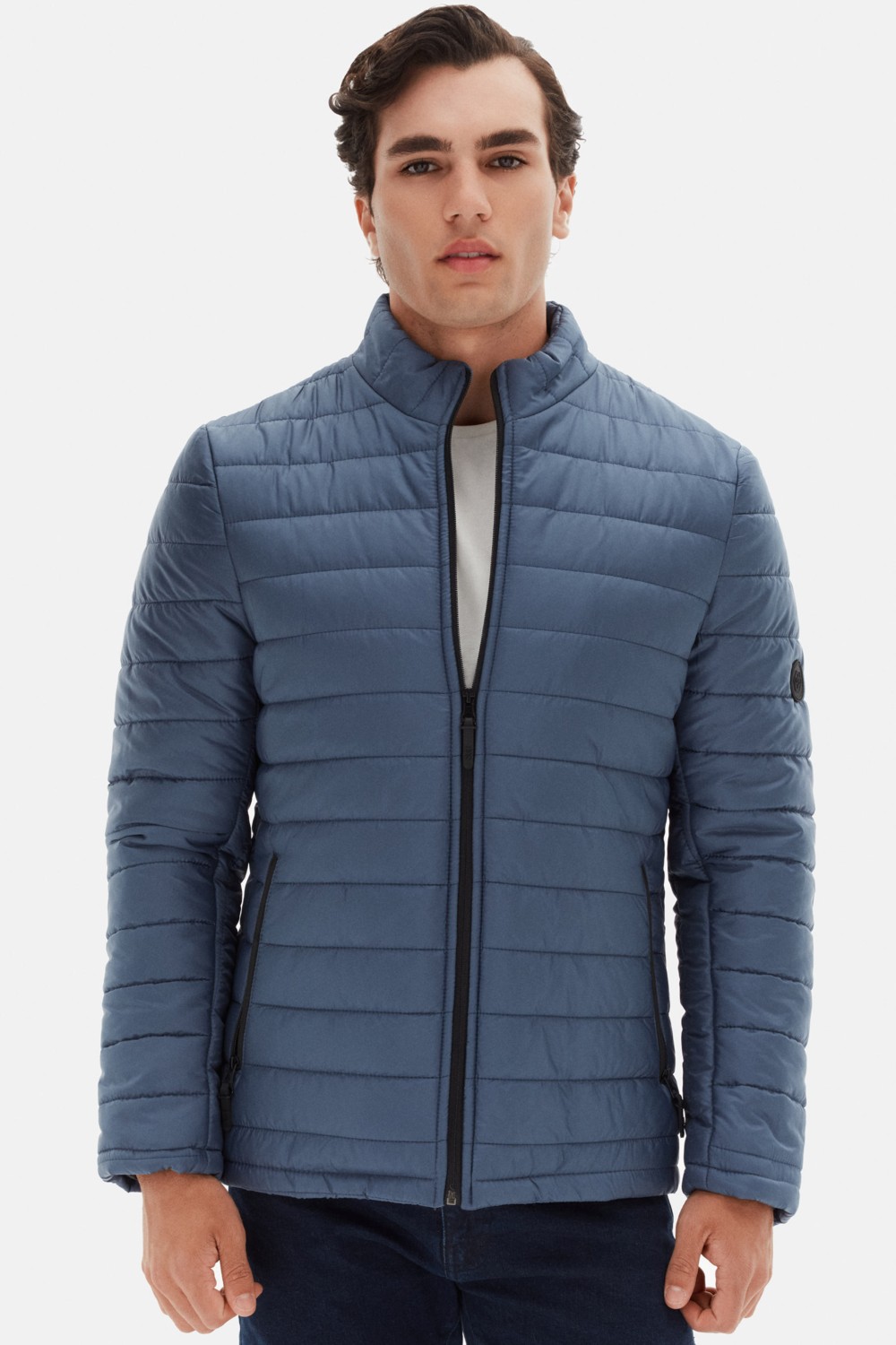 D'S Damat Ds Damat Slim Fit Erkek Siyah Rüzgar Geçirmez Elyaf Dolgulu Mont Uzun Kol 2XL 3HF07ORT04262