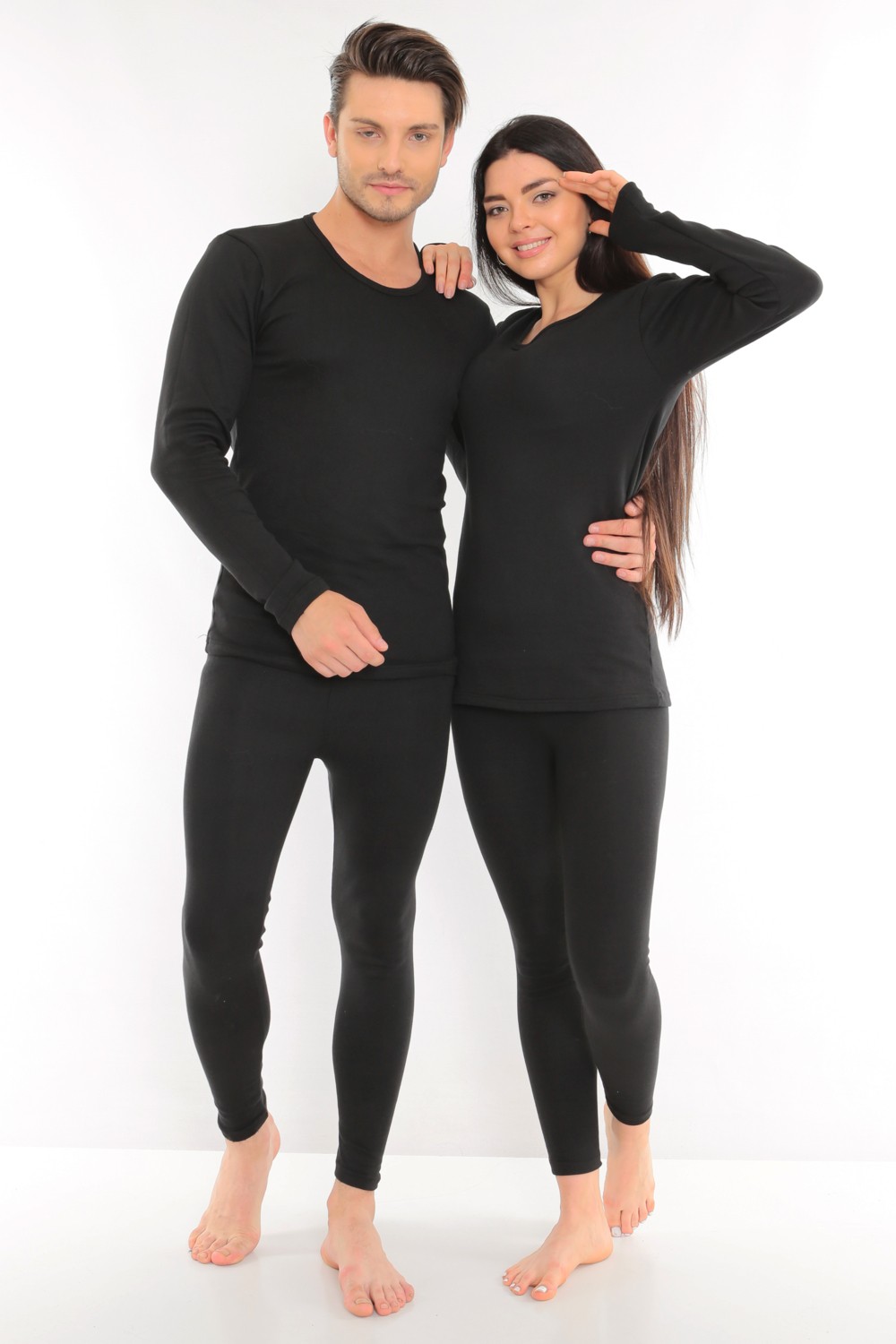 Isıl Termal Unisex Pamuk Termal Takım | Içi Polarlı Alt Üst Içlik Takımı