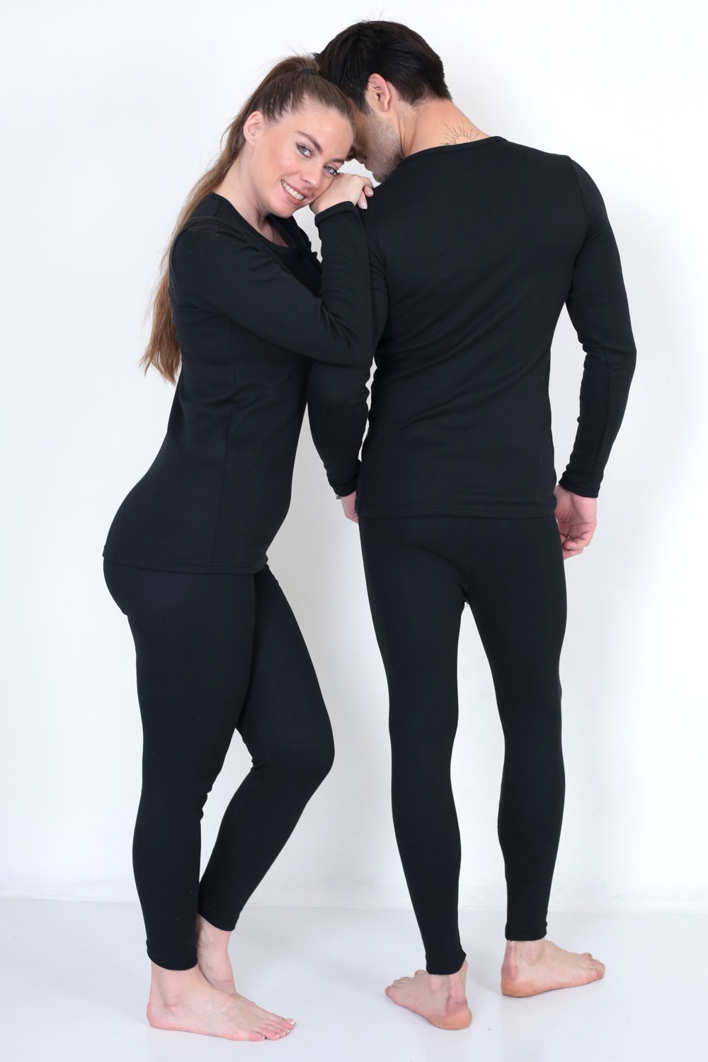 Isıl Termal Unisex Pamuk Termal Takım | Içi Polarlı Alt Üst Içlik Takımı görsel 6
