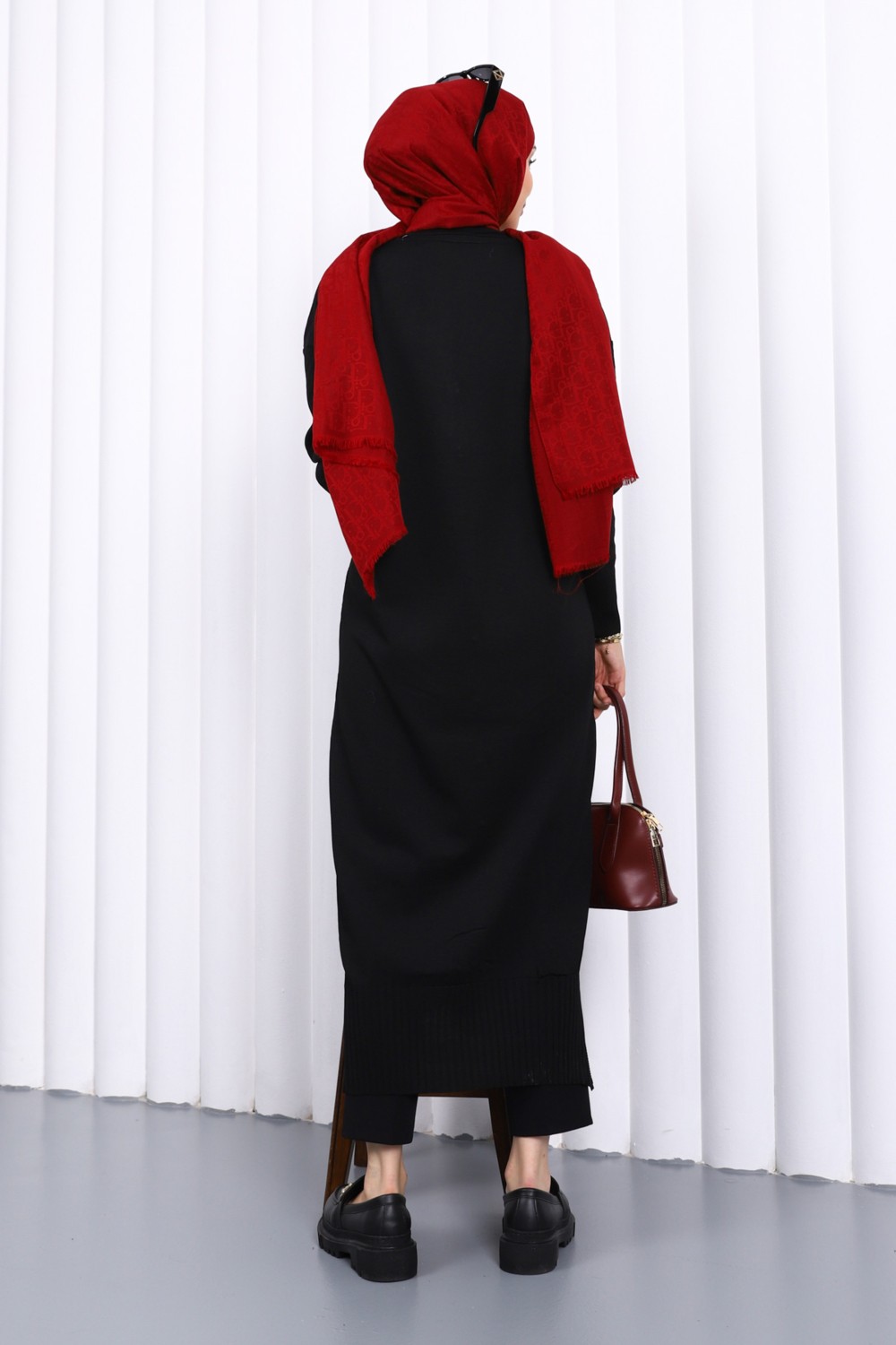 İmaj Butik Gri Soğuk Iplik Düğmeli Triko Hırka görsel 4