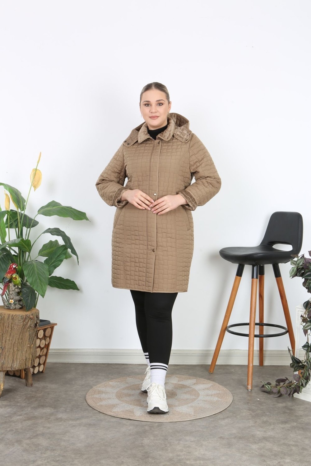 TUTveAL Collection Kapitone Mont, Kaban, Içi Kürklü Kapitone Mont ,büyük Beden Mont, Su Itici Mont, Vizon Rek