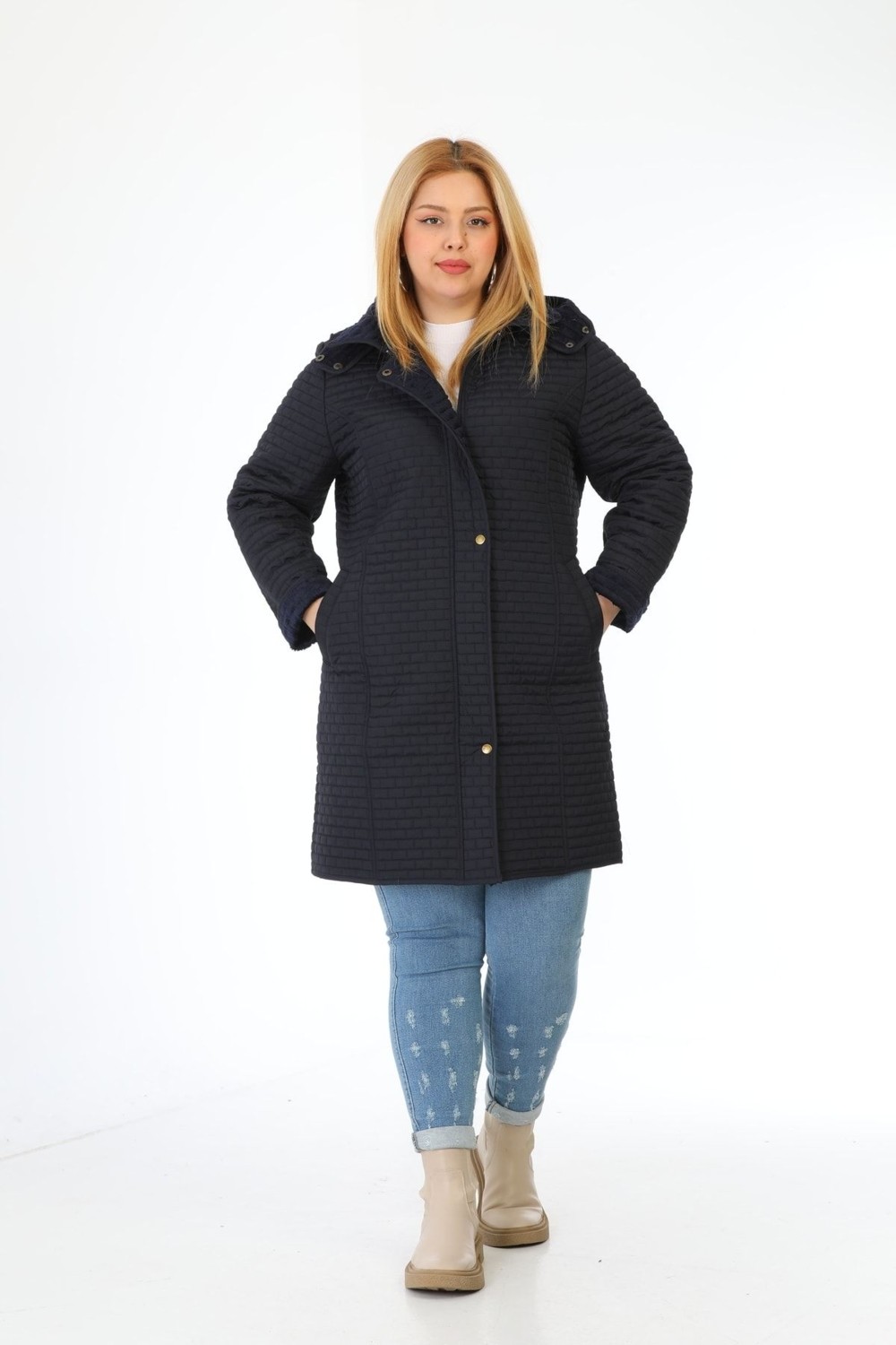 TUTveAL Collection Kapitone Mont, Kaban, Içi Kürklü Kapitone Mont ,büyük Beden Mont, Su Itici Mont, Vizon Rek