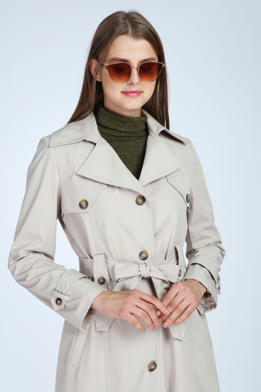Veger Collection Veger Elit Tesettür Boy Bondit Trençkot görsel 6
