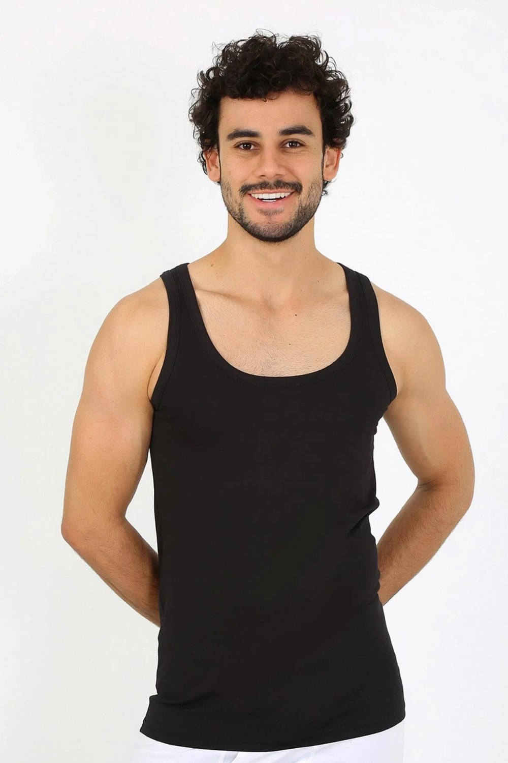 Nemere Erkek Penye Siyah Atlet görsel 5