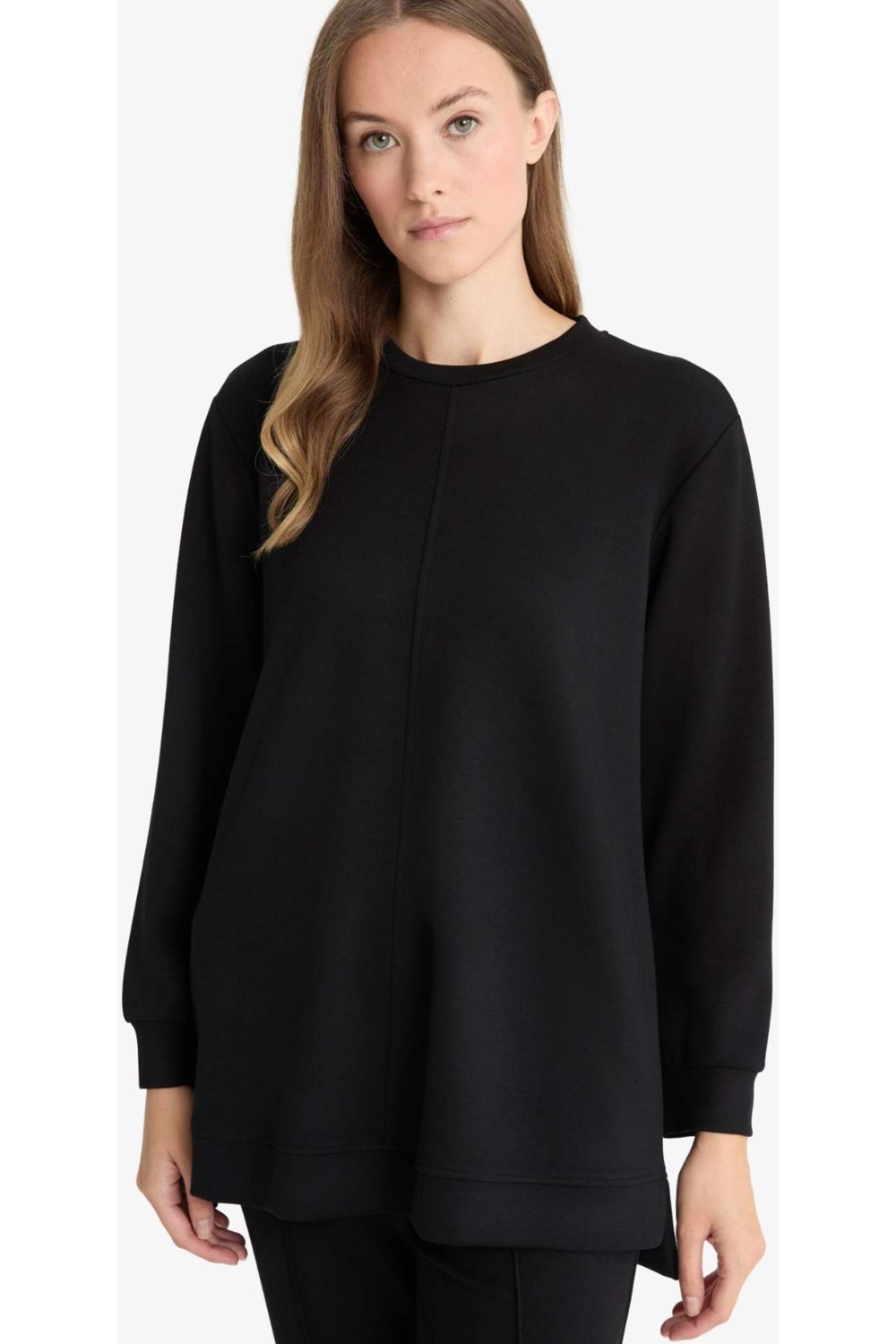 DeFacto Regular Fit Bisiklet Yaka Uzun Kollu Tunik F5117AX25AU görsel 4