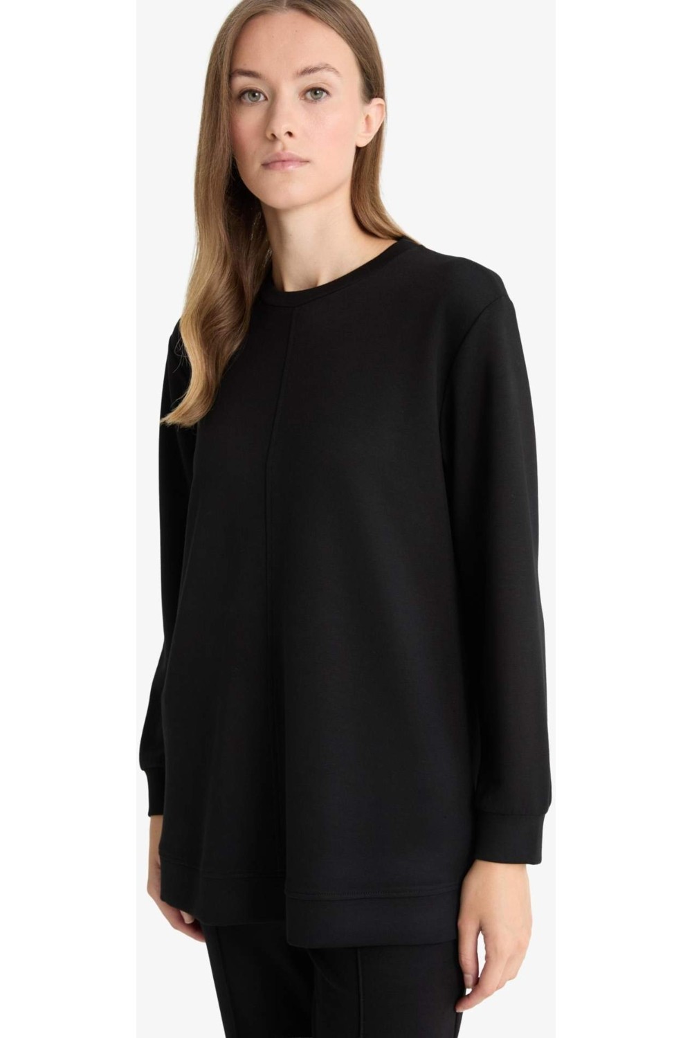 DeFacto Regular Fit Bisiklet Yaka Uzun Kollu Tunik F5117AX25AU görsel 6