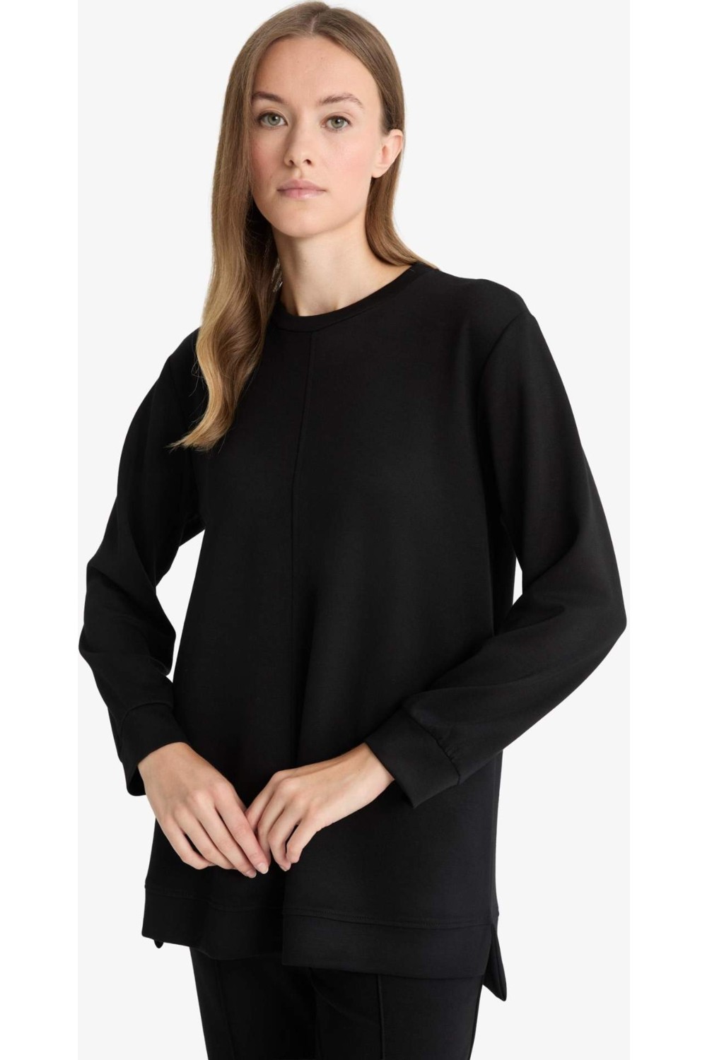 DeFacto Regular Fit Bisiklet Yaka Uzun Kollu Tunik F5117AX25AU görsel 7