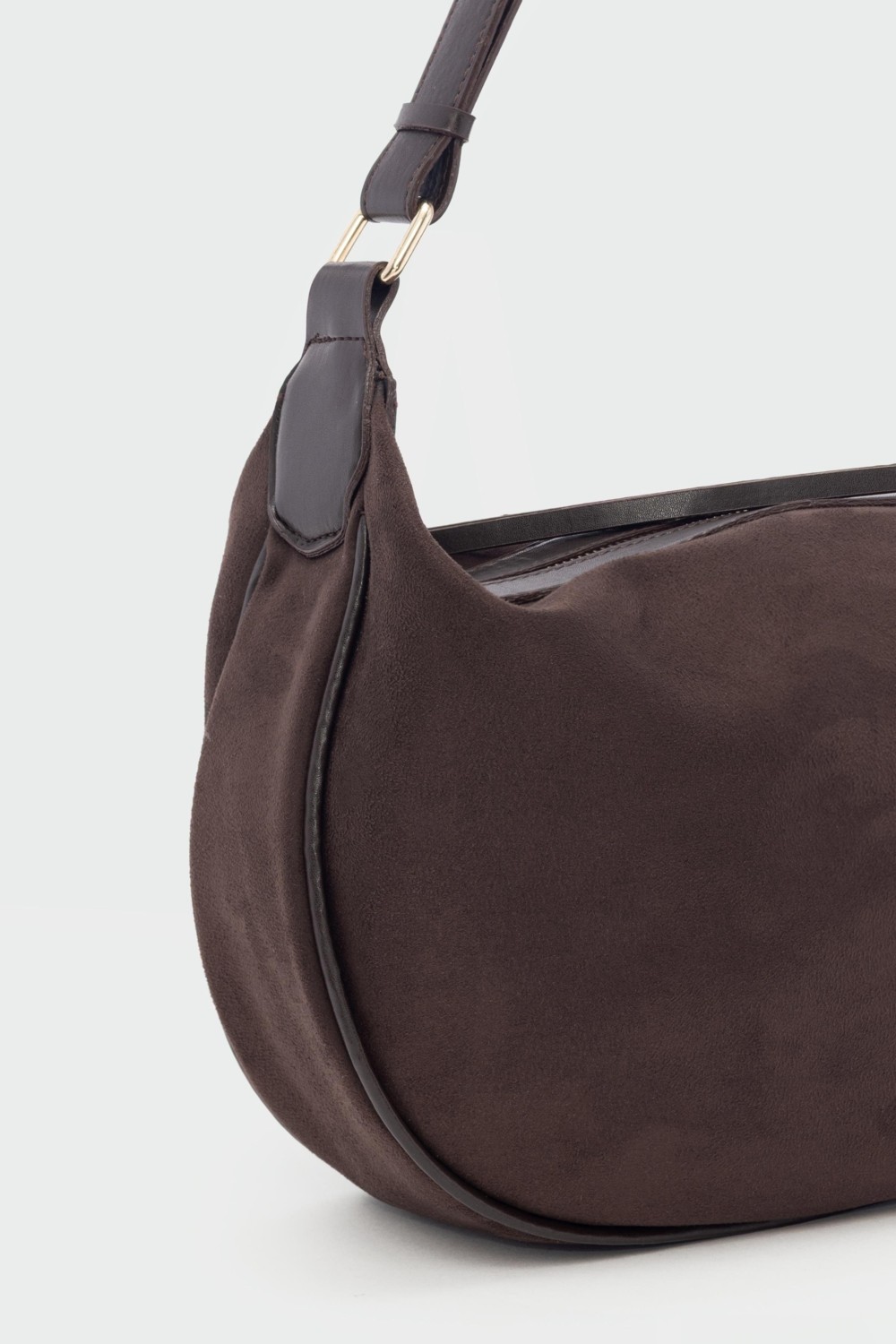 Shule Bags Poppin Süet Omuz Çantası Kahve Şık Görünüm ve Ergonomik Tasarım ile Günlük Kullanım İçin görsel 4