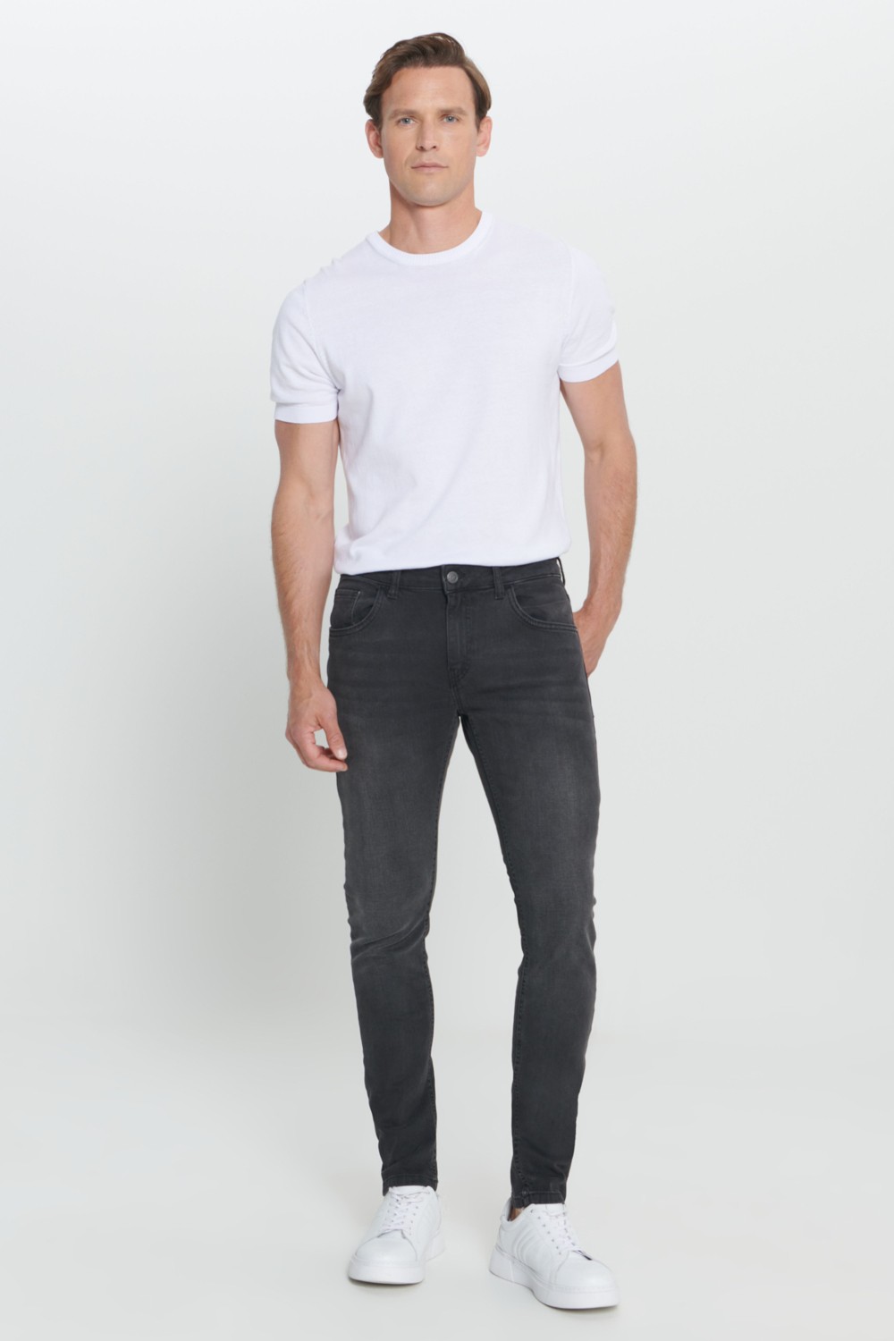 Altınyıldız Classics Erkek Siyah Diz İzi Yapmayan Pamuklu Esnek Denim Jean Kot Pantolon Ekstra Slim Fit Dar Kesim Rıss görsel 7