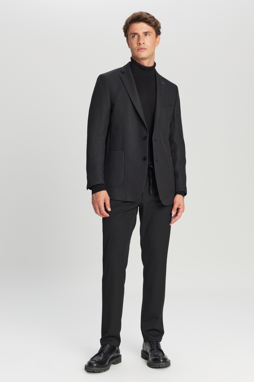 Altınyıldız Classics Erkek Lacivert Slim Fit Dar Kesim Mono Yaka Torba Cepli Blazer Ceket görsel 2