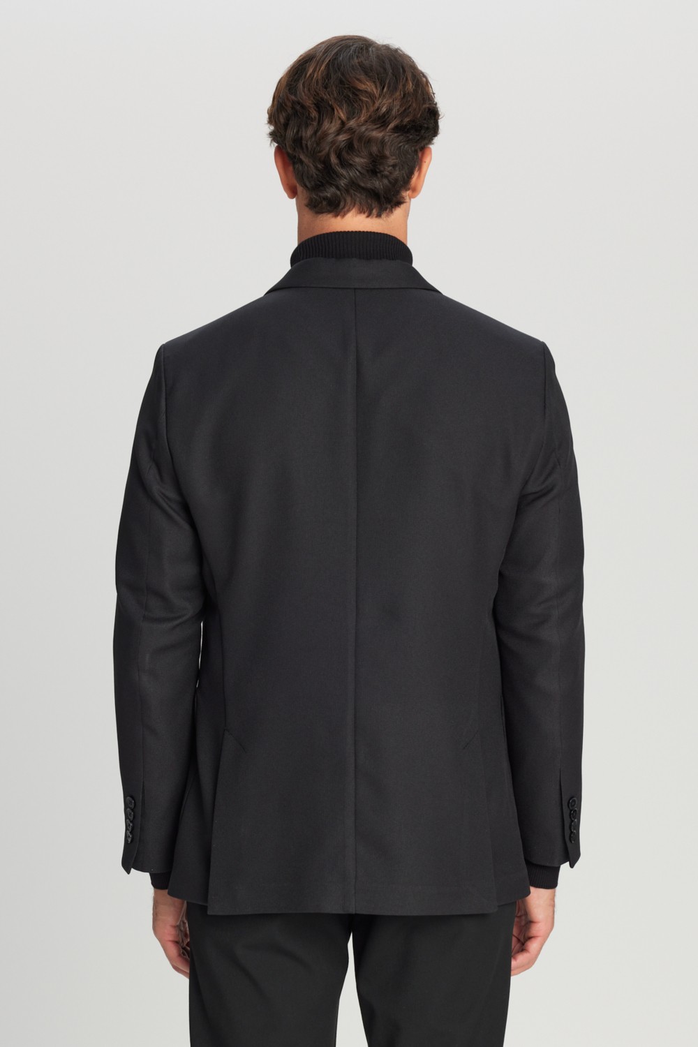 Altınyıldız Classics Erkek Lacivert Slim Fit Dar Kesim Mono Yaka Torba Cepli Blazer Ceket görsel 5