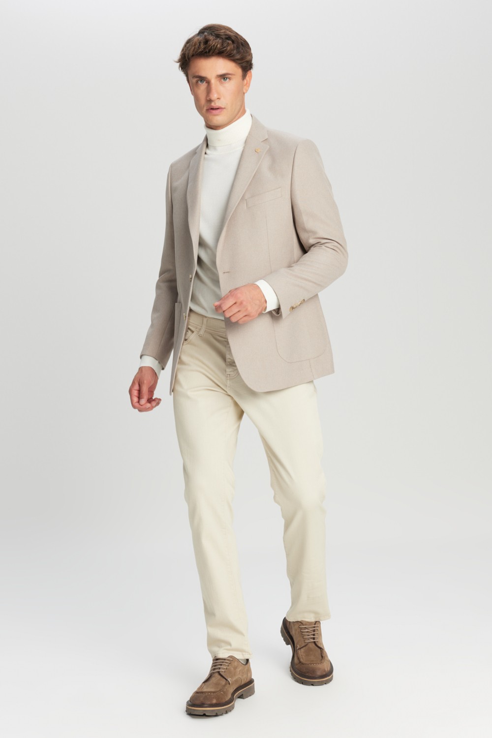Altınyıldız Classics Erkek Lacivert Slim Fit Dar Kesim Mono Yaka Torba Cepli Blazer Ceket görsel 7
