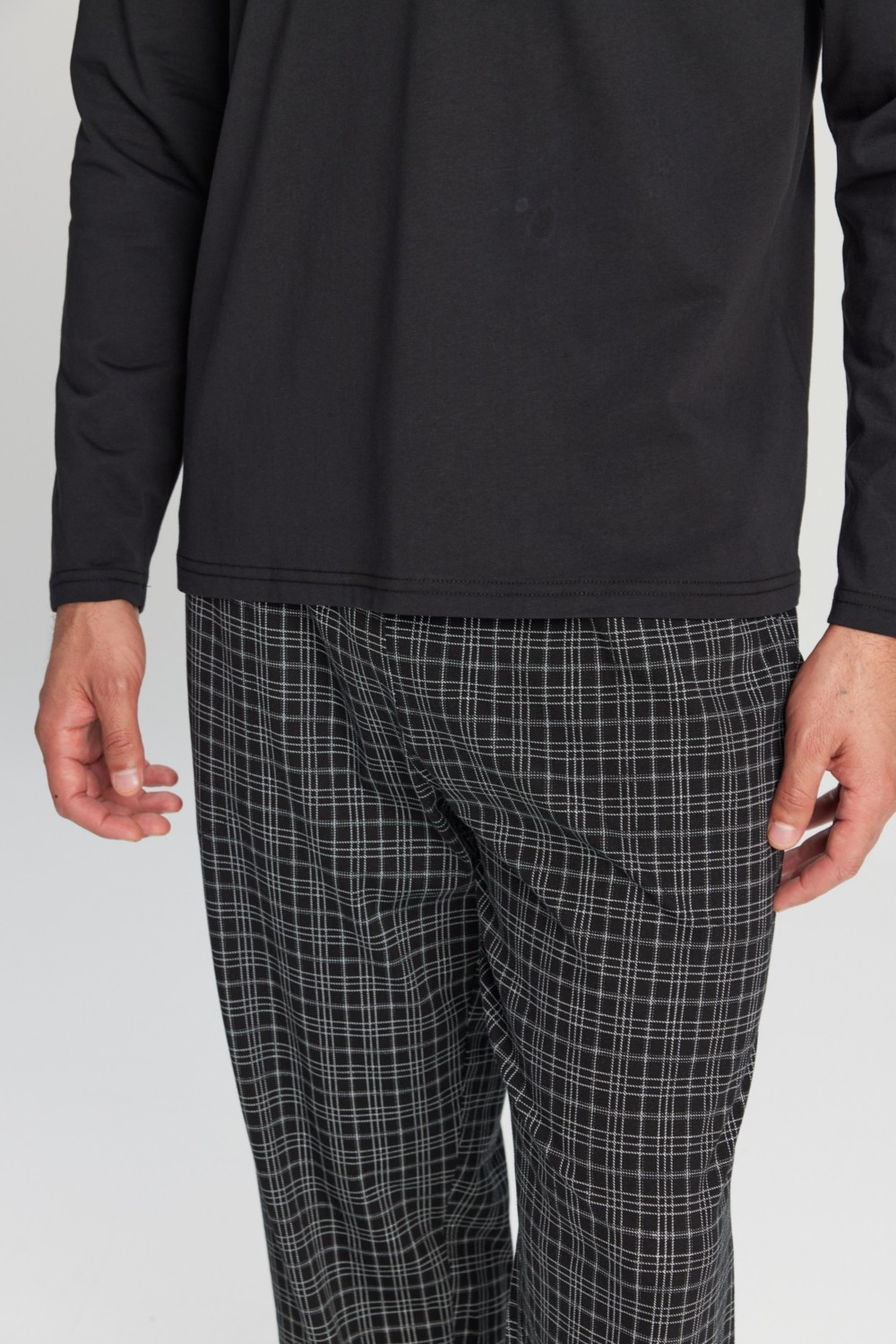 Altınyıldız Classics Erkek İndigo %100 Pamuk Standart Fit Hakim Yaka Desenli Cepli Pijama Takımı Damat Bohçası Seti görsel 4