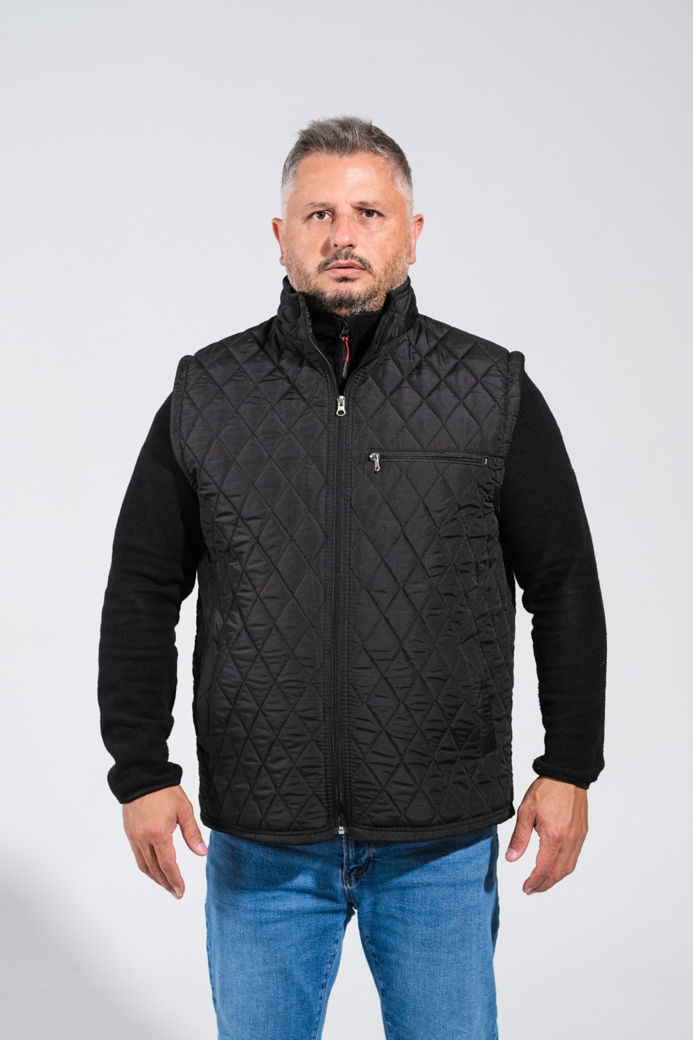 Derin Mavi Süper Battal Kapitone Yelek 7XL-8XL-9XL-10XL