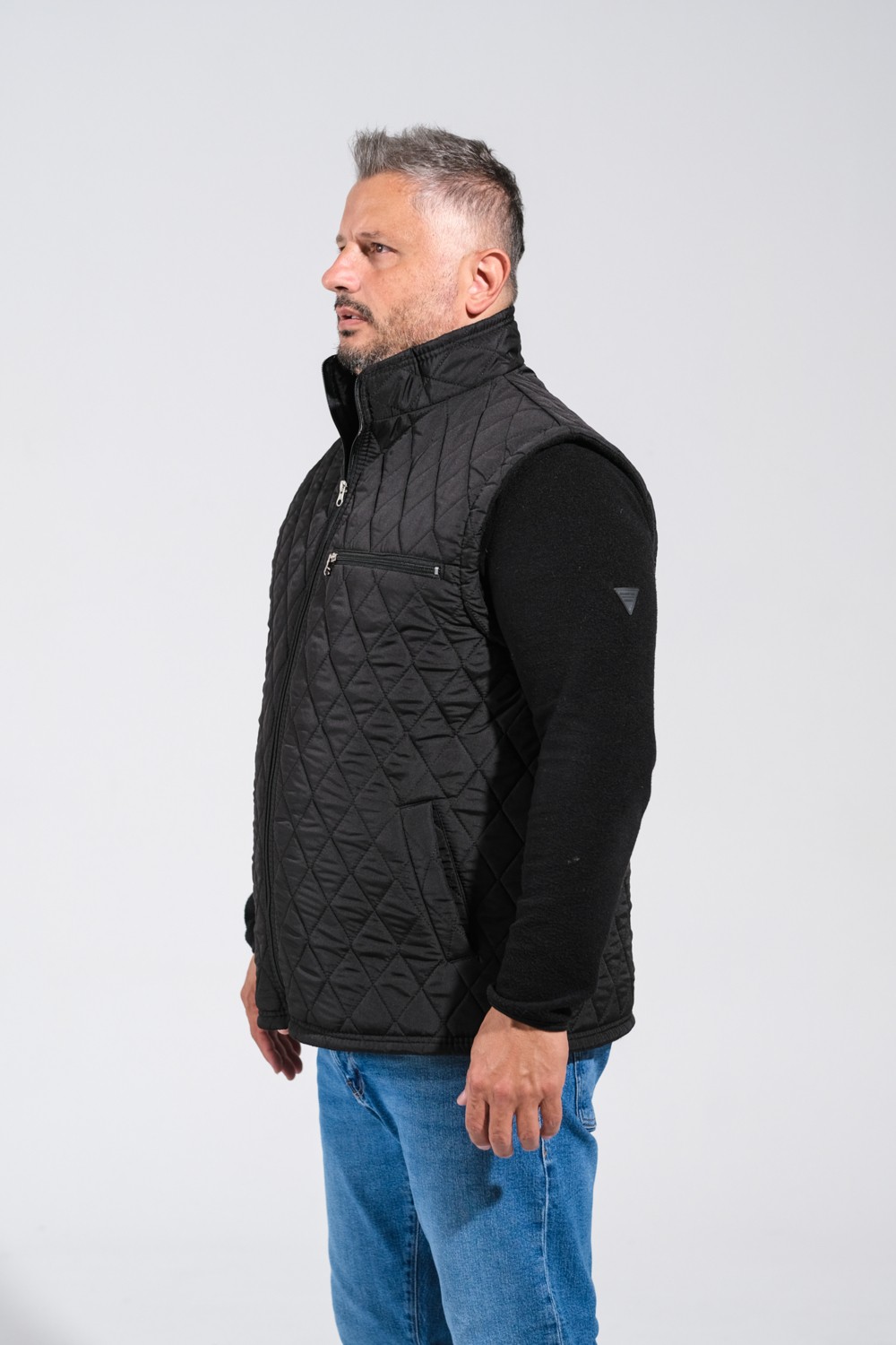 Derin Mavi Süper Battal Kapitone Yelek 7XL-8XL-9XL-10XL görsel 5