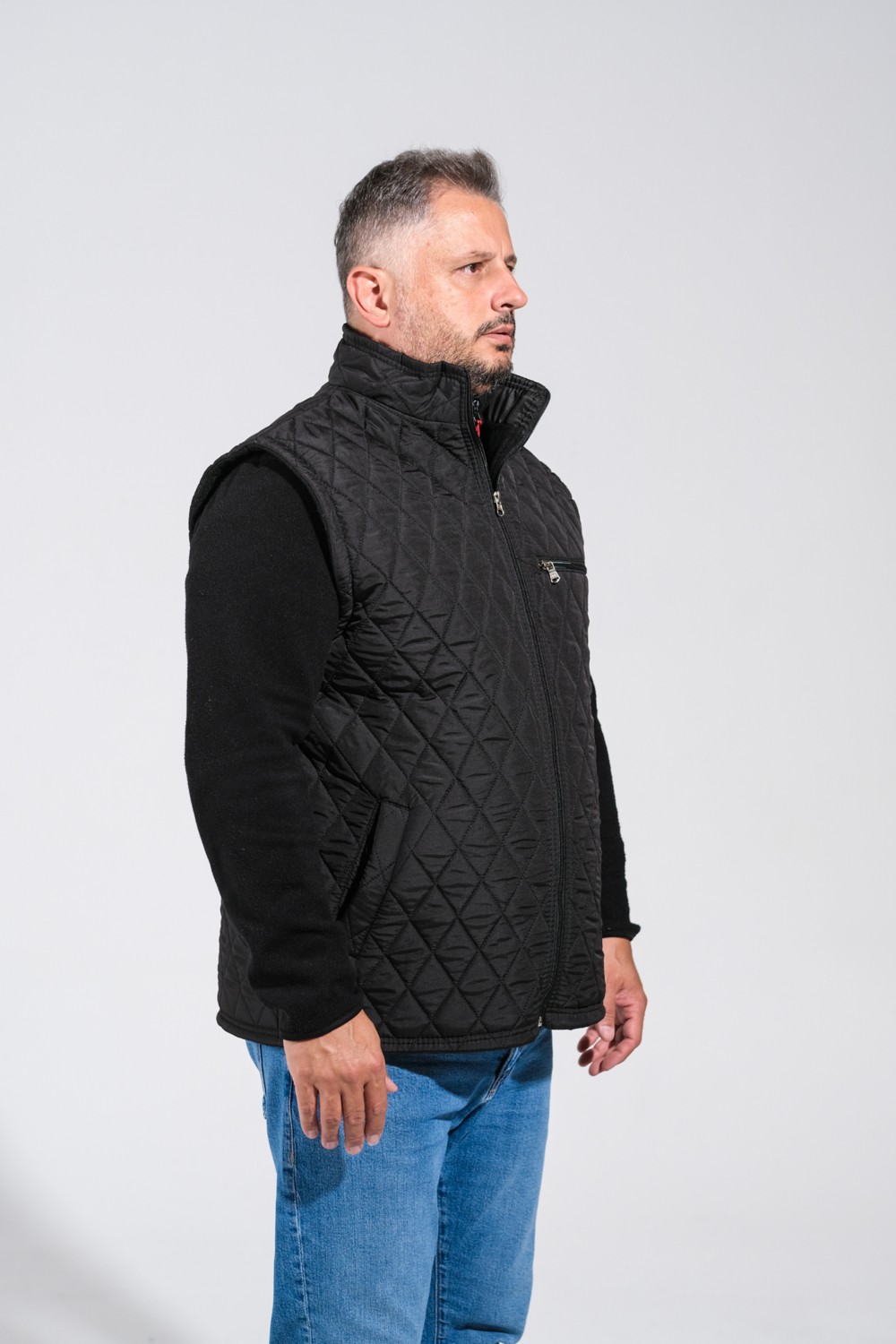Derin Mavi Süper Battal Kapitone Yelek 7XL-8XL-9XL-10XL görsel 7