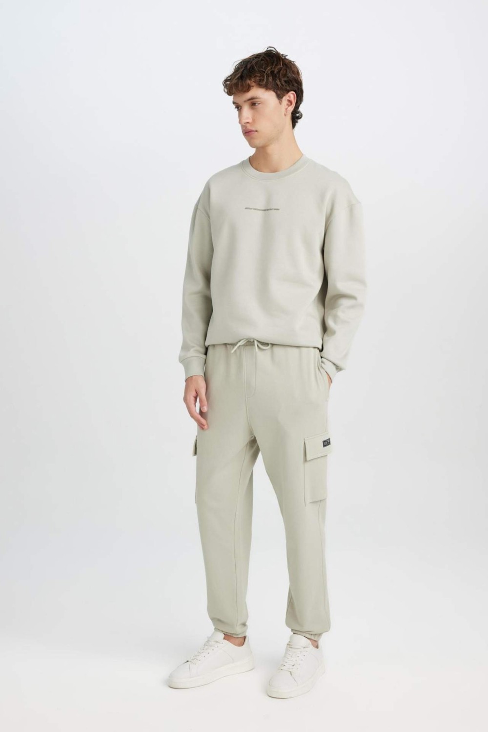 DeFacto Regular Fit Basic Kargo Cepli Lastikli Paça Jogger Eşofman Altı D5252AX25SP görsel 6