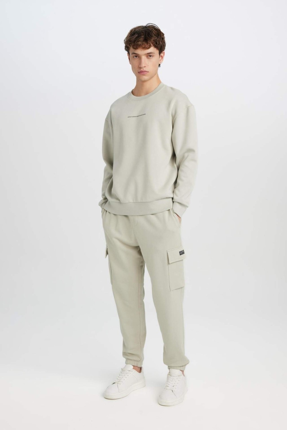 DeFacto Regular Fit Basic Kargo Cepli Lastikli Paça Jogger Eşofman Altı D5252AX25SP görsel 7